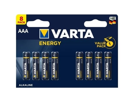 Pack De 8 Pilas Alcalinas Energy Aaa Lr03 1.5V VARTA