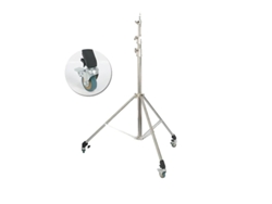 Trípode para fotografía, súper estable, soporte de luz plegable, con ruedas