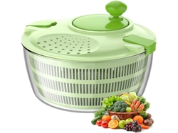 Centrifugadora De Ensalada De 4,5 L, De Plástico Sin Bpa, Con Manivela Y Tapa Para Secar Verduras Y Frutas.