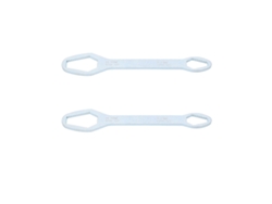 Chave De Chave 2 Peças 8-22mm Bico Duplo Auto Aperta Multifuncional Ferramenta De Reparo Prata Eletroplatada