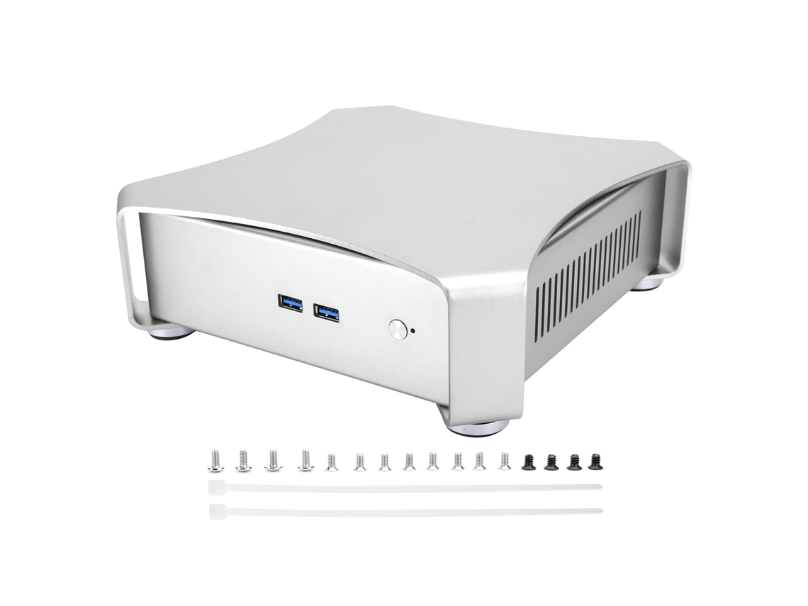 Caja De Juegos Para Pc Mini Htpc Itx Todas Las Aluminio Usb3.0 Escritorio Pequeño X3silver