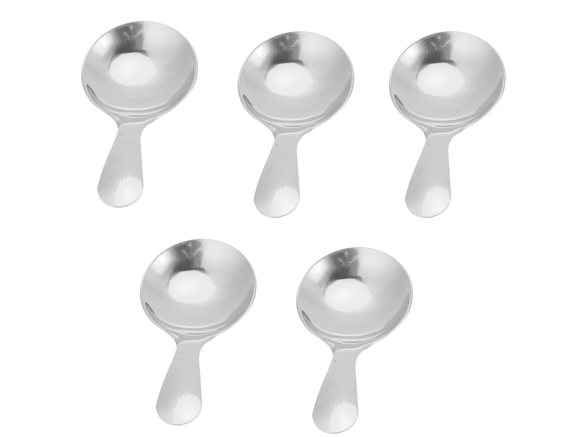 Juego de 5 cucharas para helado de acero inoxidable - Plata RNEMITERY