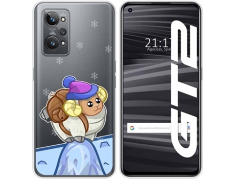 Carcasa para Realme GT 2 5G TUMUNDOSMARTPHONE Dibujos Transparente Cabra Multicolor