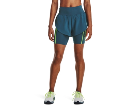 Pantalones Cortos de Mujer UNDER ARMOUR Run Anywhere Verde (XS)