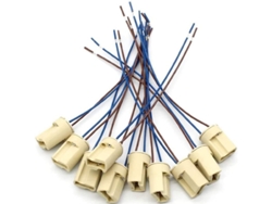 10 Portalámparas Cerámicos G9, Conector Para Lámpara Halógena, 250 V, Cable De 15 Cm, Resistente A Altas Temperaturas.