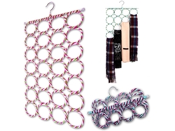Organizador de armario elegante, diseño plegable y gancho de metal resistente, percha para bufandas que ahorra espacio para tus necesidades de aire.
