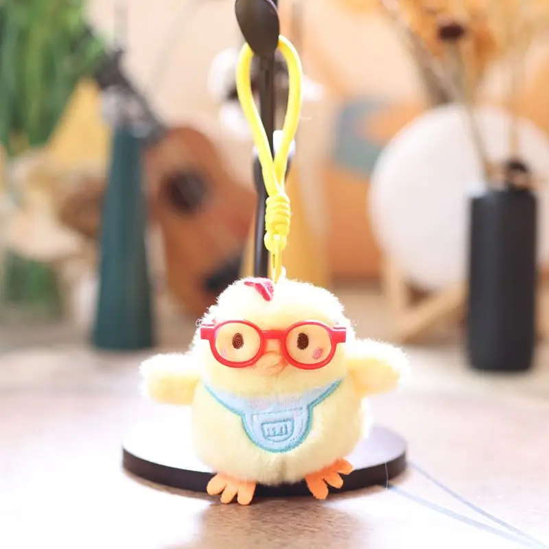 (estilo 4) Lindo Llavero De Peluche De Pollito, Suave Y Esponjoso, Adorno Para Bolso