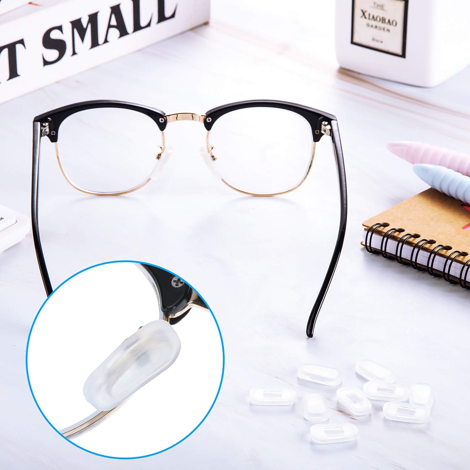 Almohadillas Adhesivas de silicona para gafas, almohadillas para la nariz,  antideslizantes, transparentes, accesorios para gafas, 10/20 piezas -  AliExpress