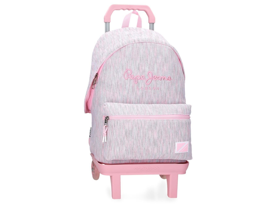 PEPE JEANS Mochila Escolar Con Carro Poliéster Miri Rosa