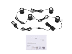 2026-set De 4 Luces De Estanque Led Blancas Cálidas Sumergibles Ip68 Con Temporizador Y Cabezal Ajustable Para Decoración De Jardín 110v