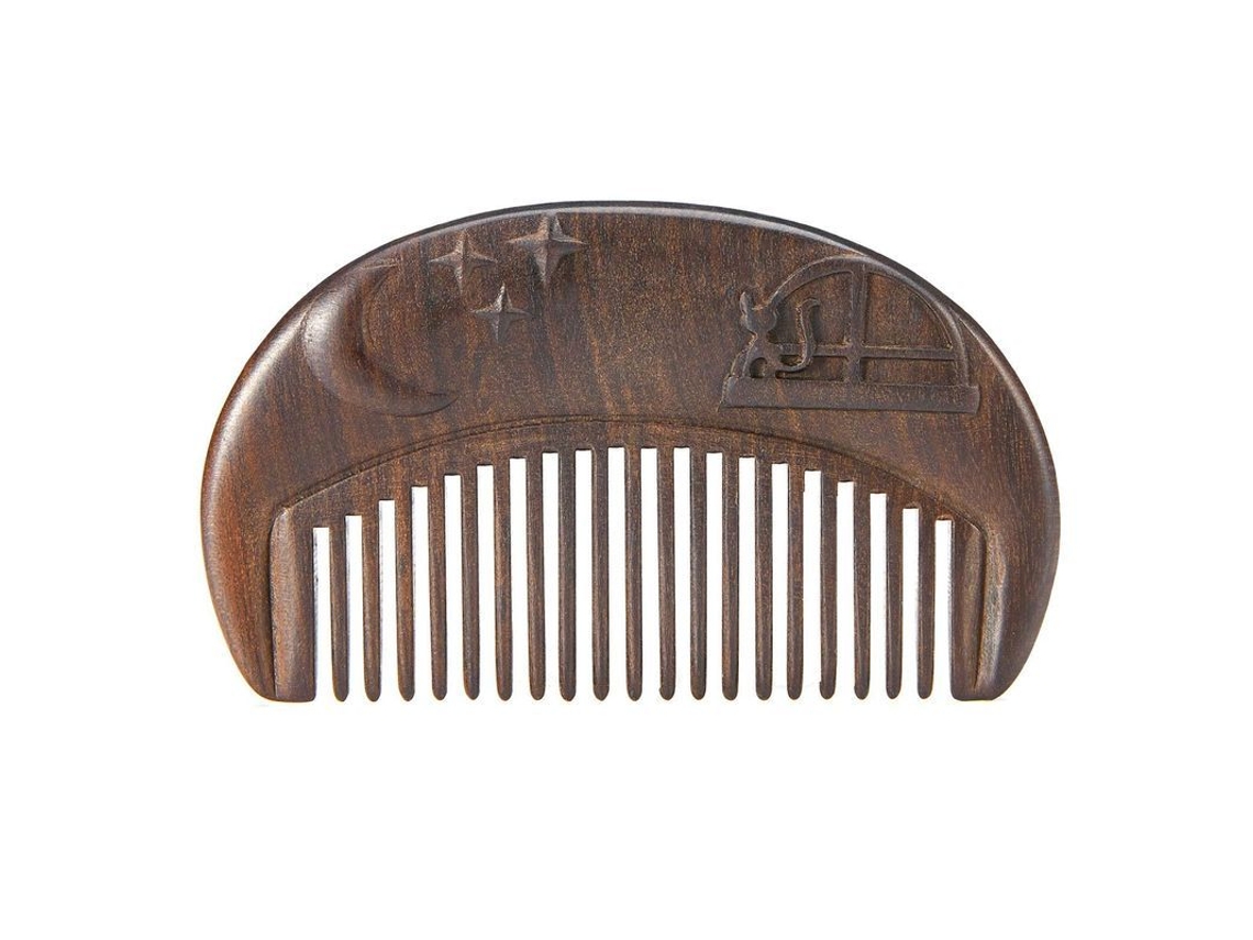Peine Pequeño De Sándalo Negro Africano Natural Para Cabello Corto, Antiestático, Para Niños.