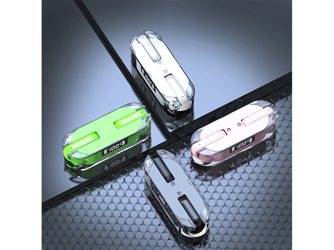 Auriculares Inalámbricos Bluetooth 5.3 Tm50 Semi-intraurales De Baja Potencia, Color Rosa, Con Estuche De Carga.