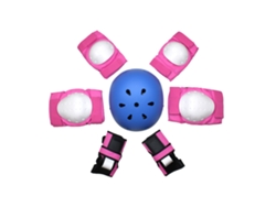 Monopatín Equilibrio Bicicleta Patinaje Casco Protección Set YUYSAN Rosa Azul Talla S (10-25kg)