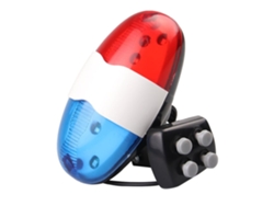 Bocina de policía para bicicleta con 6 luces LED para mayor visibilidad y seguridad, potente alarma sonora y función de bocina. Stelasplen