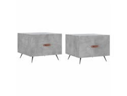 Maison Exclusive - Mesa De Centro 2 Uds Madera Ingeniería Gris Hormigón 50x50x40cm