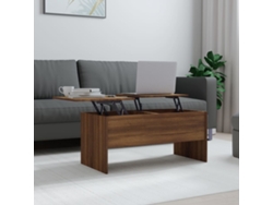 Mesa de Centro de Apoyo 102X50,5X46,5 cm de Madera Procesada en Roble Castaño