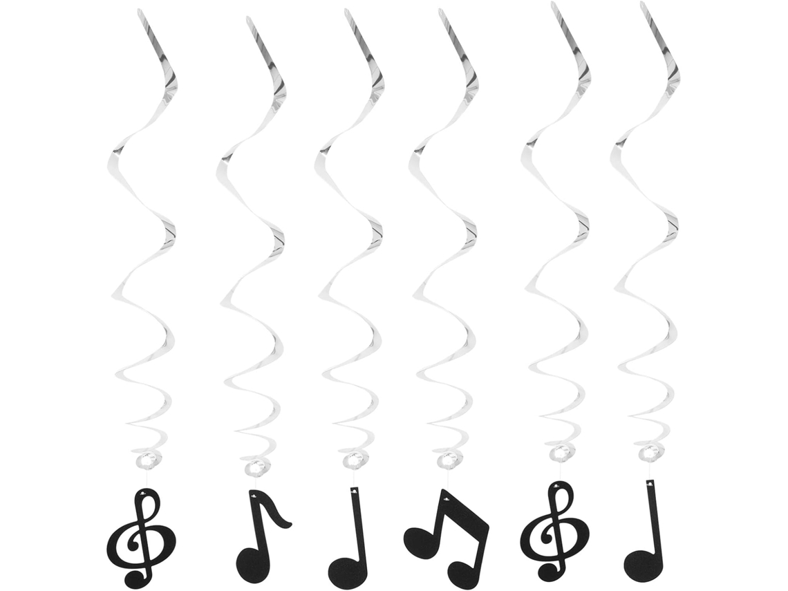 Juego De 12 Adornos Colgantes Con Forma De Notas Musicales, Adornos De Techo.