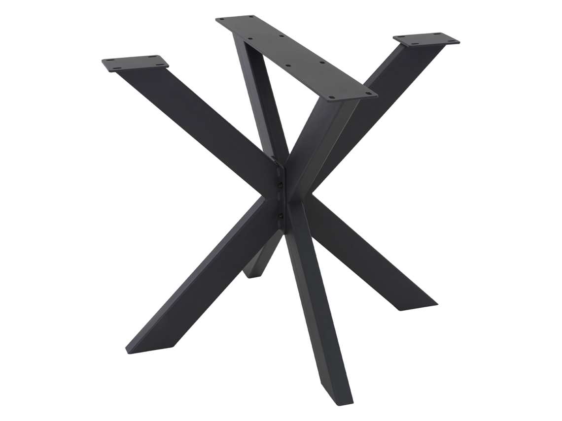 Pata de mesa industrial ML-Design 85 x 71 x 85 cm acero negro diseño araña en forma de X