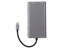 Estación De Acoplamiento 8 En 1 Usb3.0 Hdmi Vga Lan Gigabit Type C Pd Con Jack De 3.5mm