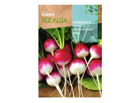 ROCALBA Rabanete Vermelho Redondo Ponta Branca 10G Pacote 5 Envelopes