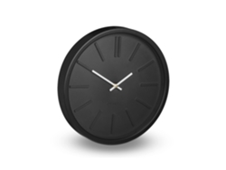Relaxdays Reloj Pared Sin Segundero, Sin Números, Moderno, Analógico, Cocina, Salón, Despacho, A Pilas, Ø 35 Cm, Negro