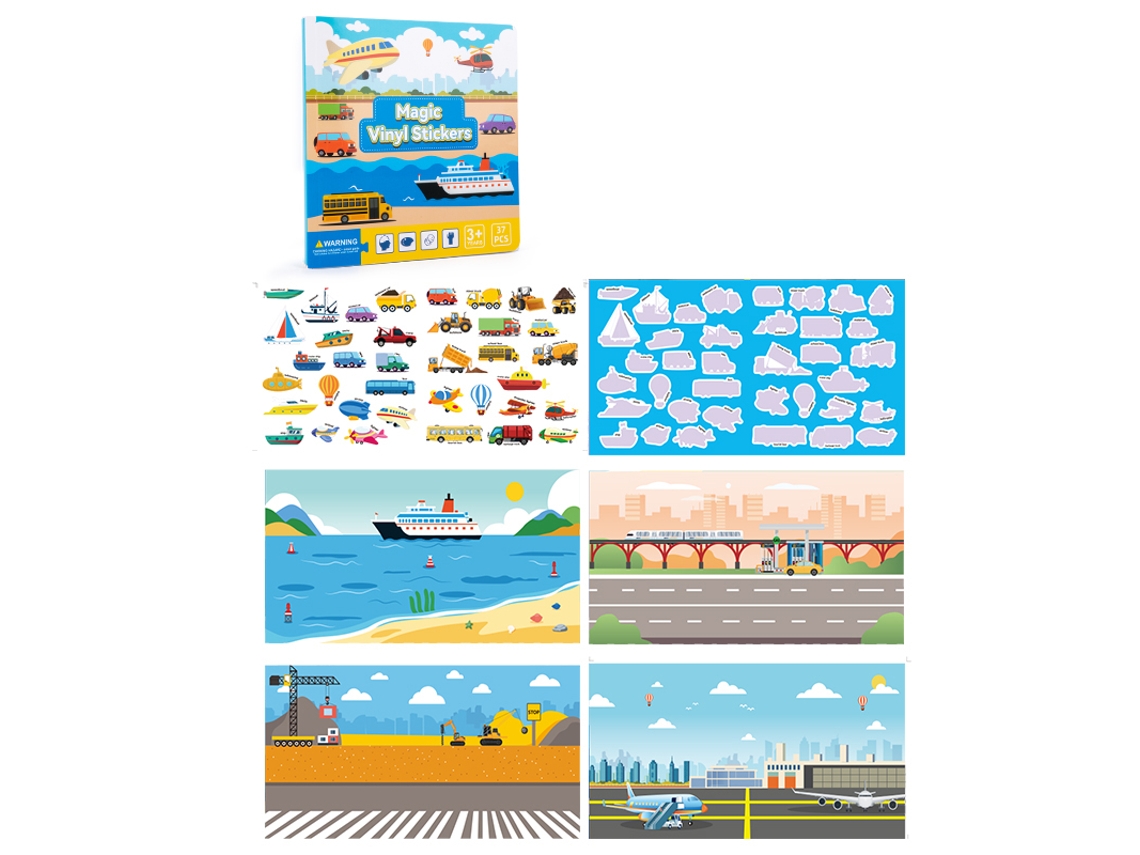 (estilo 2) Libro De Rompecabezas De Dibujos Animados Adecuado Para Niños, Con Pegatinas Reutilizables.
