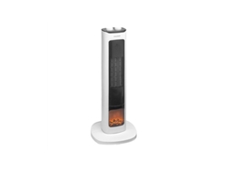 Ventilador eléctrico de torre oscilante ajustable Maurer de cerámica blanca PTC con efecto llama (2000 W)