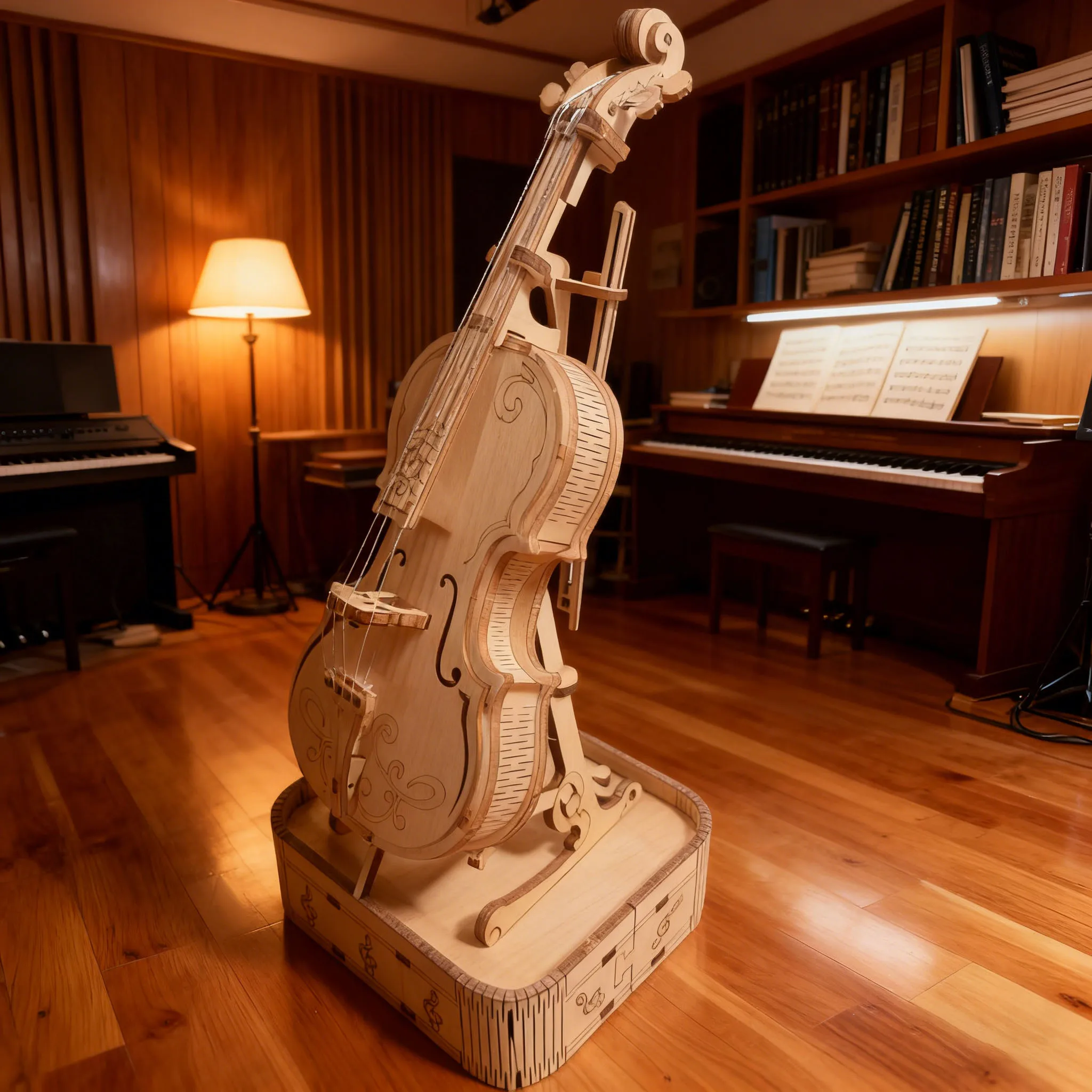 Rompecabezas 3d, Kit De Modelo De Violonchelo De Madera, Kit De Montaje Para Armar.