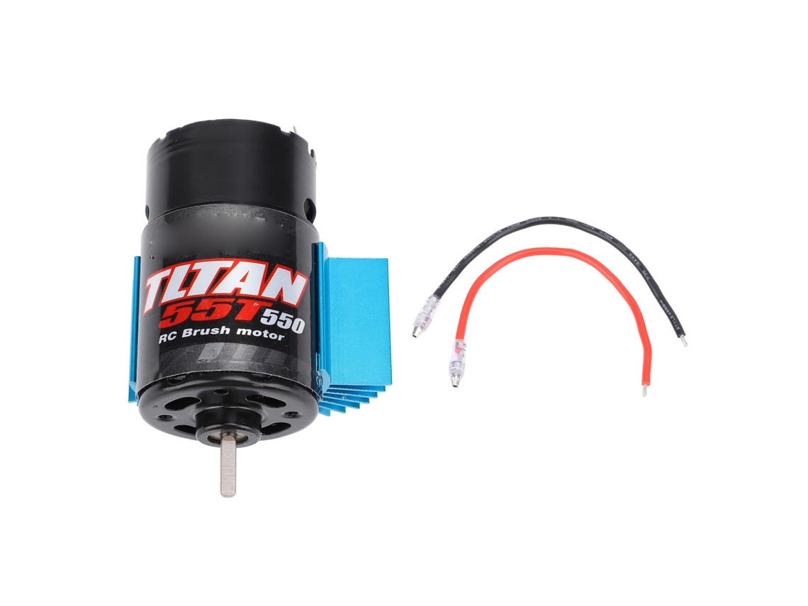 Motor Universal Para Coches Rc 550 Con Escobillas Y Disipador De Calor Azul Para Axial Scx10 Hpi Redcat Jl 90046 55t 7.4-11.1v