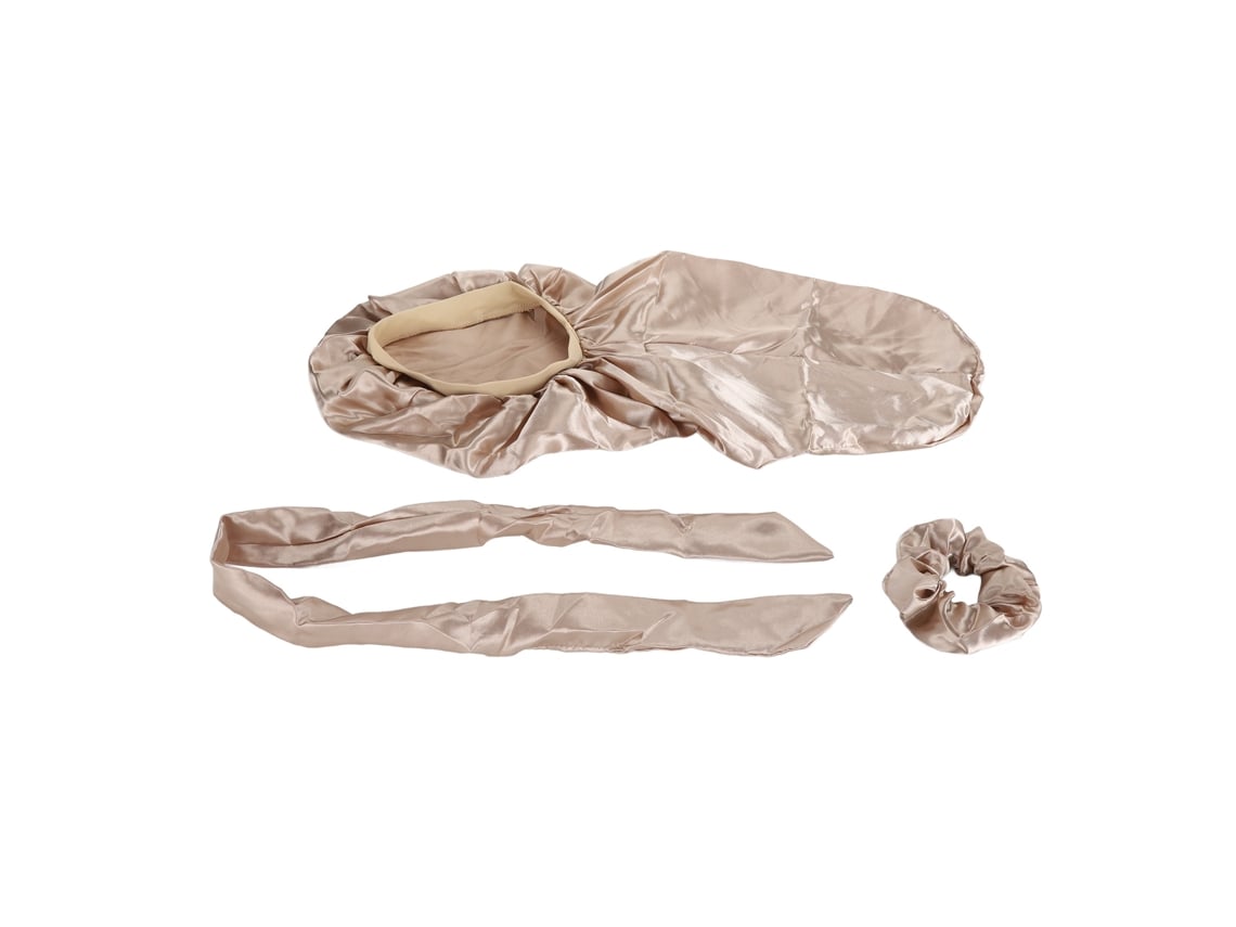 2026-gorro De Dormir Para Cabelo Longo Com Laços E Correia Para Manter O Cabelo Organizado E Tranças Bonnet Champanhe