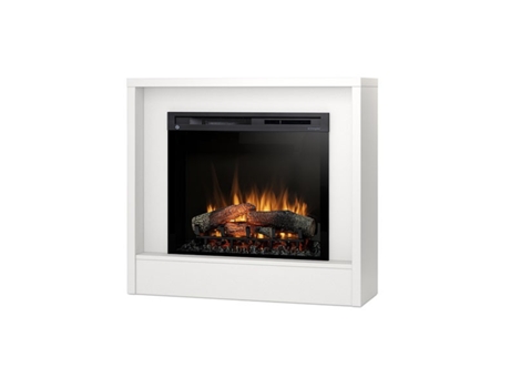 Chimenea LED eléctrica independiente KLAR 28' Blanco mate 100 x 90 x 32 OUTINFIRE