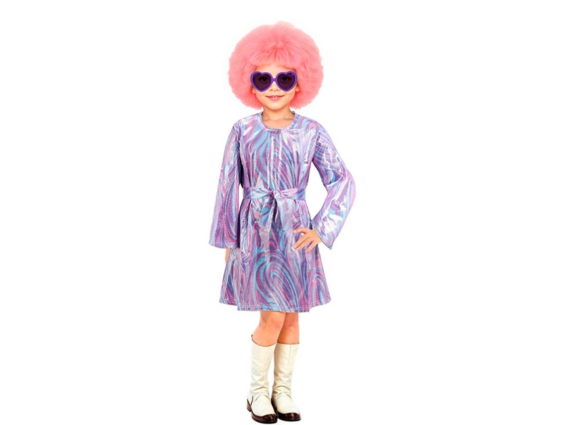 Disfraz de Disco Psicodélico lila para niña