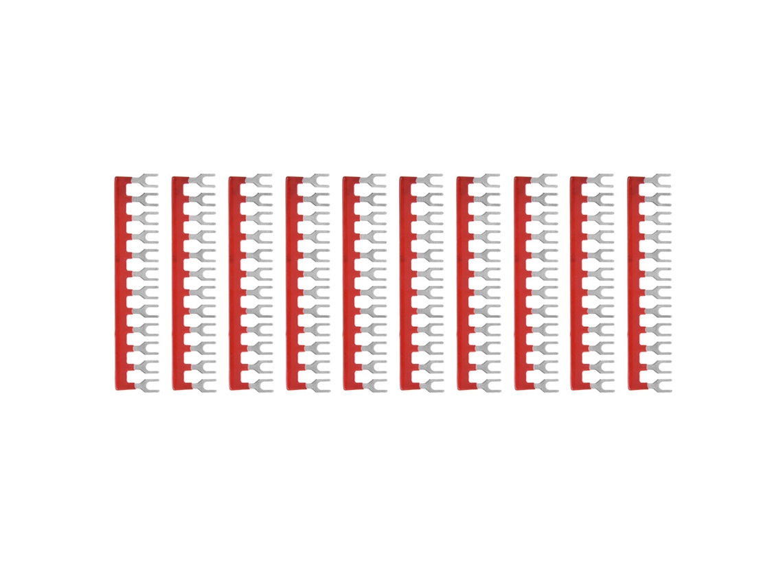 Yncm2026-10 Piezas Barra Puente Cortocircuito 12 Terminales Para Tira Barrera Paso 8.75mm