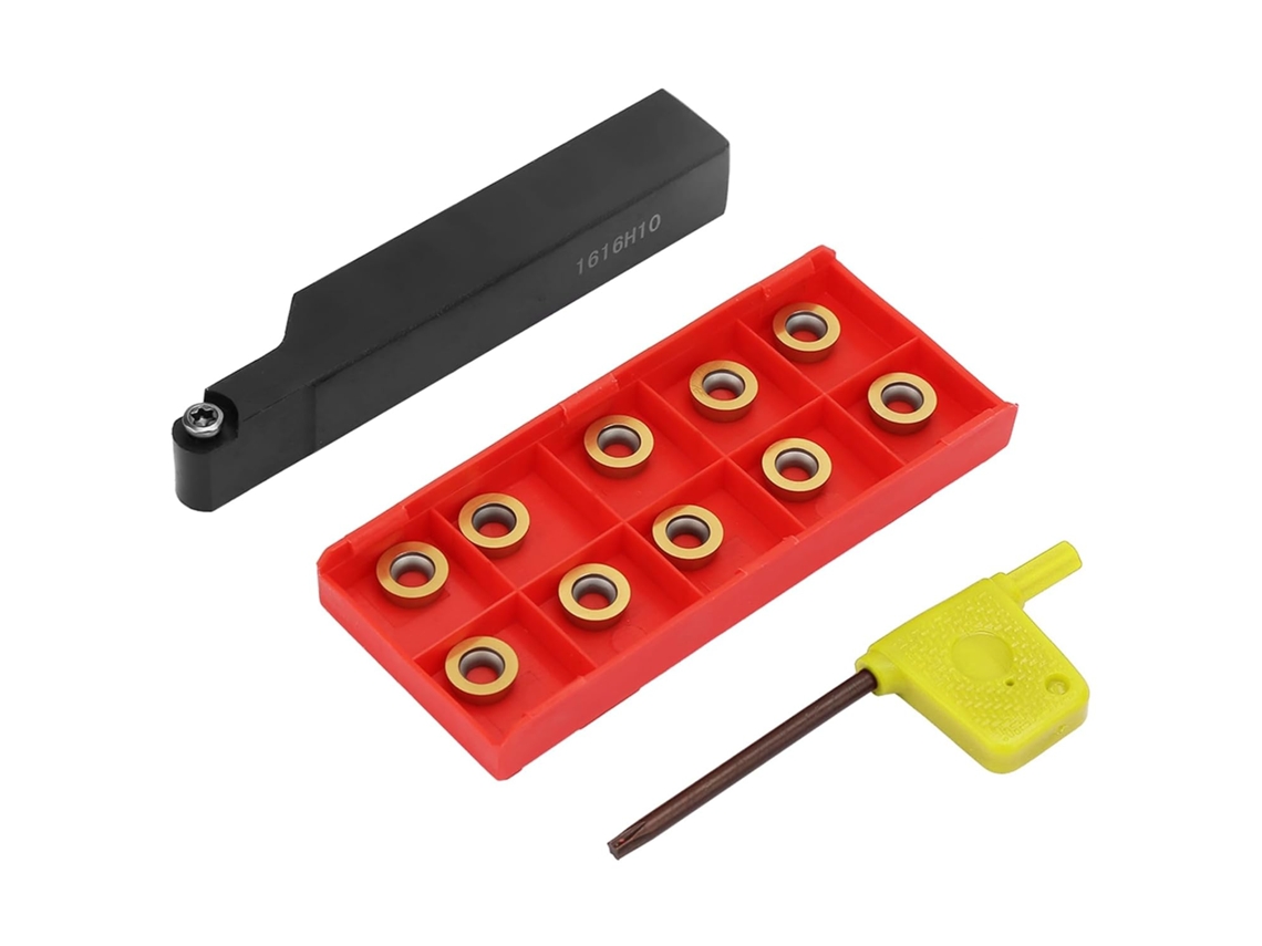 Soporte Para Herramientas De Torneado De Torno Srapr1616h10 Con 10 Cuchillas De Inserto Rpmt10t3mo, Alta Precisión Y