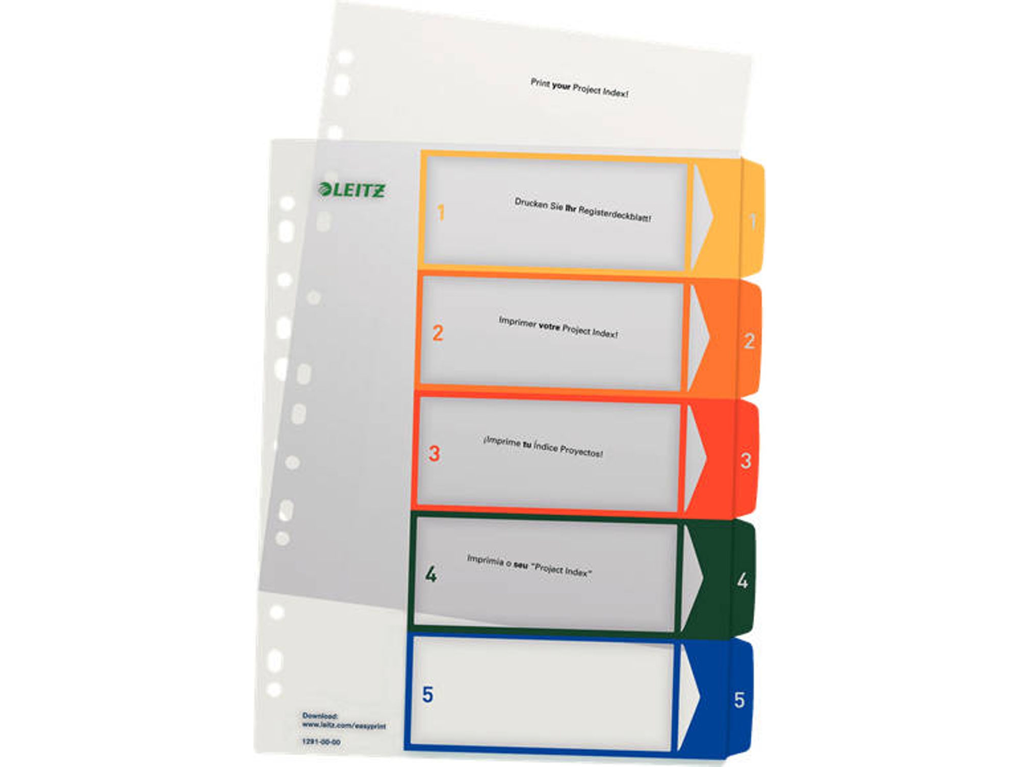 Separador ESSELTE 12910000 (Multicolor - A4 - 30.5x24.5cm - Polipropileno)