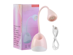 Lámpara LED para uñas con 8 bombillas, carga USB, secador portátil rápido para esmalte en gel, salón y manicura, hazlo tú mismo en casa, rosa