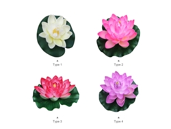 Flores De Loto Artificiales Flotantes, Decoración De Hojas De Loto De Espuma Para Piscinas, Estanques Y Acuarios, 18 Cm.