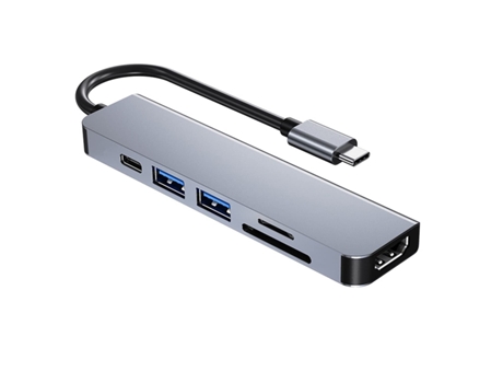 Adaptador USB C para MacBook, concentrador adaptador multipuerto USB tipo C a 4K HDMI compatible con portátiles tipo C como Macbook Pro, Dell XPS, ...