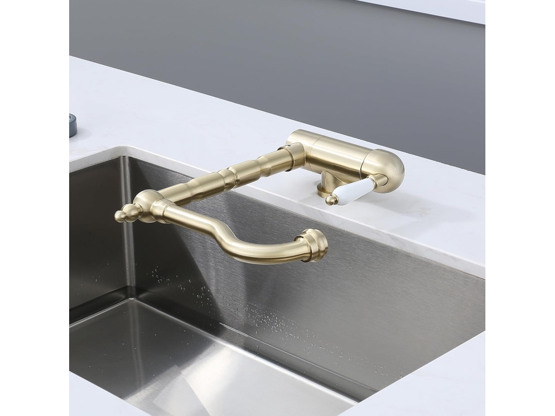 Grifo de cocina plegable de latón
