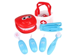 Set De Juguetes De Dentista Para Niños, Modelo Para Cepillarse Los Dientes, Kit Médico Azul.