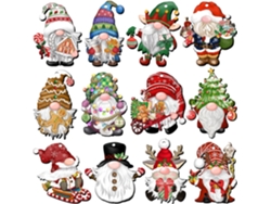 24 adornos de gnomos de madera: decoraciones navideñas para árboles y artículos para fiestas.