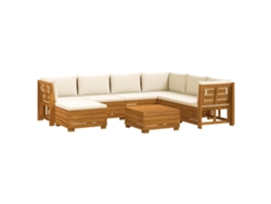 Maison Exclusive - Conjunto De Sofás De Exterior Con Cojín 8 Pieza Marrón