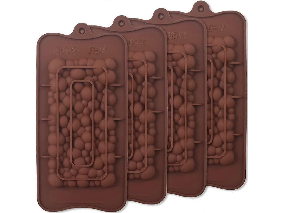 Molde De Silicona Para Barras De Chocolate, 4 Piezas, Sin Bpa, Antiadherente, Seguro Para Lavavajillas Y Congelador