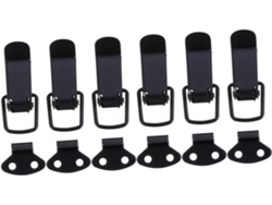 Pestillos De Palanca De Acero Inoxidable Negro De Fácil Instalación, Paquete De 6
