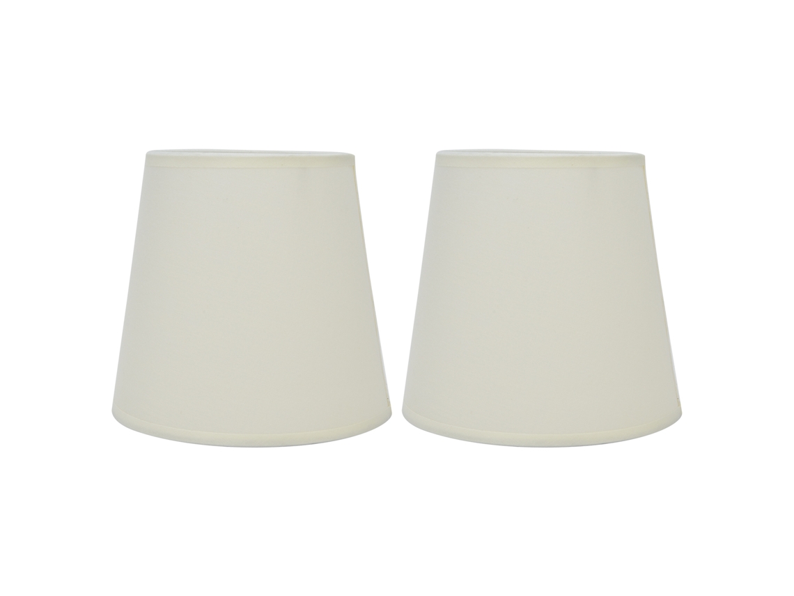 2026-2pcs Abajur De Tejido Estilo Europeo Para Lámpara Colgante E14 Mesa Piso Beige Px17