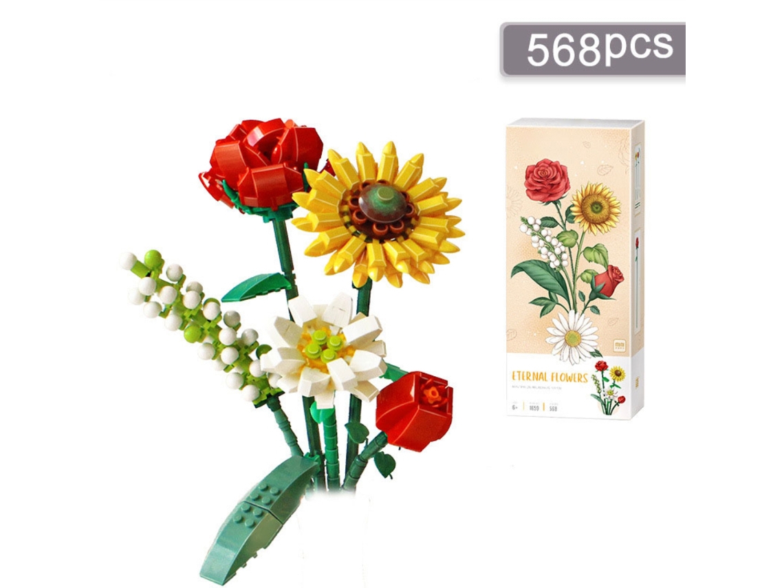 Kit De Montaje De Ramo 3d Con Bloques De Flores Artificiales Para Decoración Y Regalos.