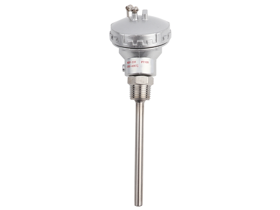 Sonda De Sensor De Temperatura Rtd Pt100 Con Rosca 1/2" Npt Y Cabeza Terminal De Termopar (pt 100mm)