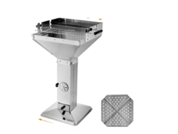 Parrilla de columna para barbacoa, altura ajustable, construcción de acero inoxidable, tipo 2 OEM