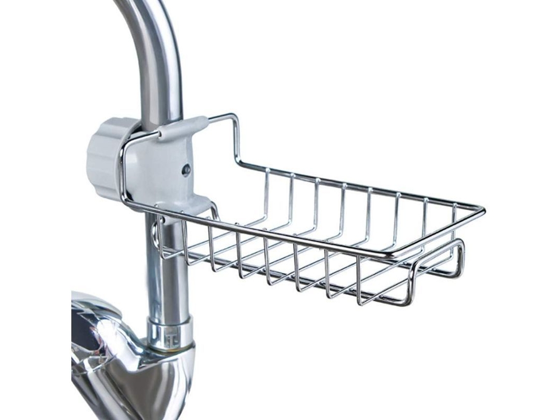 Organizador De Fregadero De Acero Inoxidable, Soporte Para Grifo, Soporte Para Esponja (plateado)
