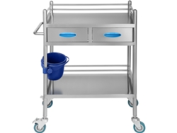Carrito De Servicio Para Laboratorio Dental Médico Succebuy Con 2 Cajones, Portátil, De Acero Inoxidable